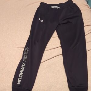 Under Armour Kids Black Joggers with Logo